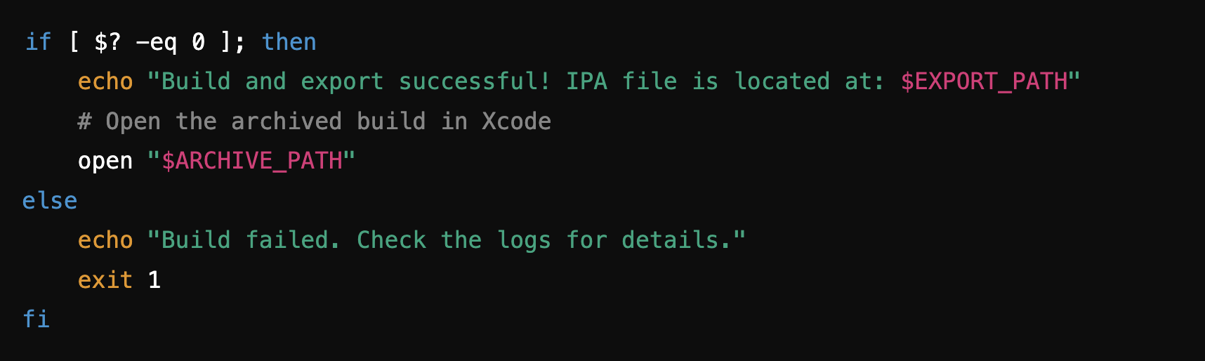Check if the Build was Successful